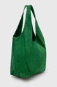 Answear Lab geanta de mana din piele intoarsa 766.0103.HWK verde WW24