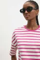 ροζ Βαμβακερό μπλουζάκι Answear Lab