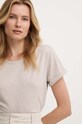 T-shirt με λινό ύφασμα Answear.LAB μπεζ E24.72.FKK