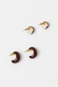 Answear.LAB kolczyki 2-pack bordowy 1136.cms