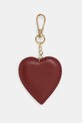 Кожаный брелок Answear.LAB бордо heart.fos