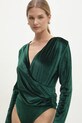 Answear Lab body din catifea verde 92797.IKK