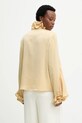 Odzież Answear.LAB bluzka z falbanką damska z wiskozy 9674.fos żółty