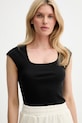Answear Lab tricou din bumbac negru LTS.149IRMABLK.ums