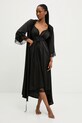 Answear Lab compleu pijama set negru pj2339.flk
