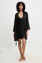 Answear Lab compleu pijama set negru pj9191.flk