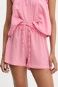 Odzież Answear.LAB bluzka i szorty bawełniane N24173.tos różowy