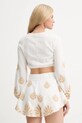 Answear Lab bluză și pantaloni scurți alb 56899.flk