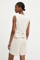 Answear.LAB gilet e pantaloncini con lino beige CA2716.hos