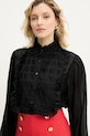 Answear Lab cămașă de mătase negru H7220.ios