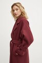 Answear Lab płaszcz z wełną bordowy sng.45.tos