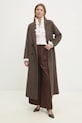 Vlnený kabát Answear.LAB m2431.fos hnedá WW25