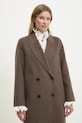 Vlnený kabát Answear.LAB m2431.fos hnedá