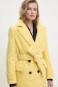 Answear.LAB płaszcz wełniany żółty LD2236.HWK