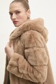 Куртка Answear.LAB з капюшоном коричневий 3276.flk
