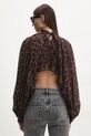 Îmbrăcăminte Answear Lab bluza cu mătase 56123.FLK maro