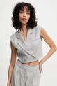 Îmbrăcăminte Answear Lab compleu - jachetă și pantaloni V331.P981.HWK gri