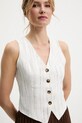 Жилет из льна Answear Lab белый 22080.hos