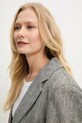 Blazer με μείγμα λινών Answear Lab 2626.HAK γκρί