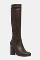 Čizme Answear.LAB na patentni zatvarač smeđa qt07.72.fos