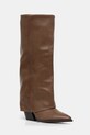 Vysoké čižmy Answear.LAB jemné zateplenie hnedá 3063.fos