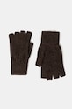 Vunene rukavice bez prstiju Answear.LAB s dodatkom vune smeđa mitalia.fos