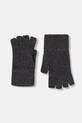 Vunene rukavice bez prstiju Answear.LAB s dodatkom vune siva mitalia.fos