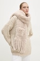 Answear.LAB szalik dzianina beżowy FM22001.fos