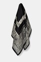 Answear Lab apaszka jedwabna tkanina czarny 1160.CMS