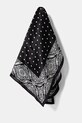 Answear Lab apaszka jedwabna tkanina czarny 1297.CMS