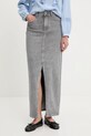 Answear Lab spódnica jeansowa casual szary HM6679.6.fos