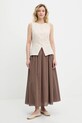 Answear.LAB spódnica bawełniana 3819.ios brązowy WW25
