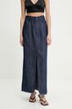 Answear Lab fustă din denim uni bleumarin 93181.iak