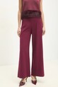 Answear Lab pantaloni panza burgundia CBPA3176.IKK