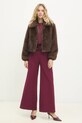 Answear Lab pantaloni CBPA3176.IKK burgundia WW25