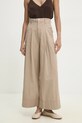 Answear Lab pantaloni in cotone pk14747.ILK beige WW25