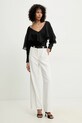Answear Lab pantaloni P920.1HWK alb WW25