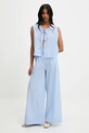 Answear Lab pantaloni de bumbac 13463.fos albastru WW25