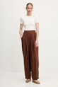 Answear Lab pantaloni din in LD2656.hak maro WW25