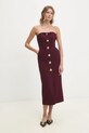 Answear.LAB sukienka model1.tos bordowy WW25
