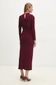 Odzież Answear.LAB sukienka sng.76.tos bordowy