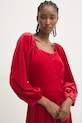 Answear Lab rochie de catifea rosu r10338.FLK