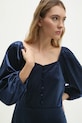 Answear Lab rochie de catifea bleumarin r10338.FLK
