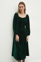Haljina od velura Answear.LAB r10338.FLK zelena WW25