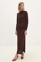 Answear Lab sukienka 75269.ilk brązowy WW25
