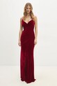 Answear Lab rochie de catifea VS5378.ijs burgundia WW25