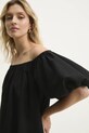 Φόρεμα με λινό Answear Lab μαύρο 8997.FKK