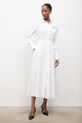 Bavlněné šaty Answear.LAB 12247..tos bílá WW25
