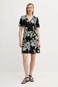 Answear Lab rochie din in A25.34.FLK negru WW25