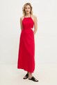 Answear Lab rochie din amestec de in ps9153s.fos rosu WW25